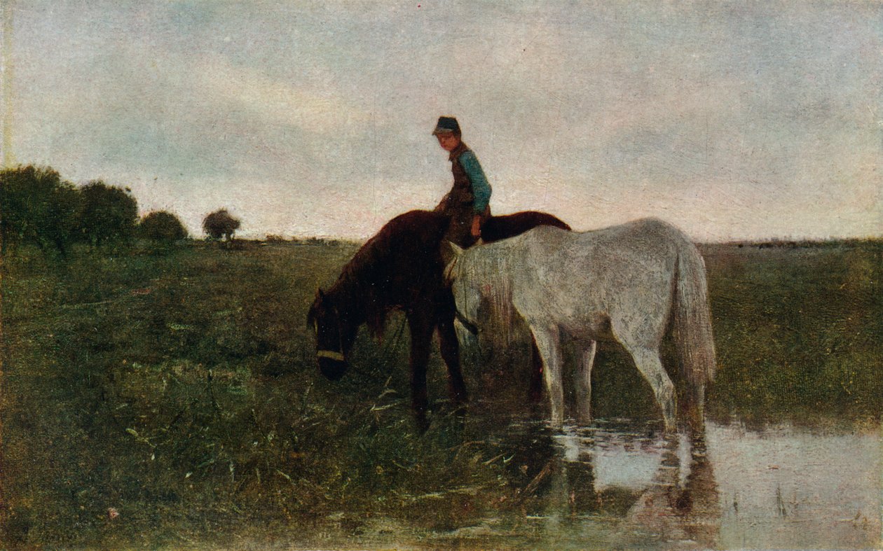 Hevosten juotto, 1871, 1913 tekijältä Anton Mauve