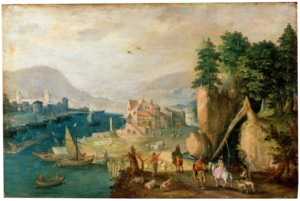 Kaupunki vuoristossa, 1600-luku tekijältä Anton Mirou