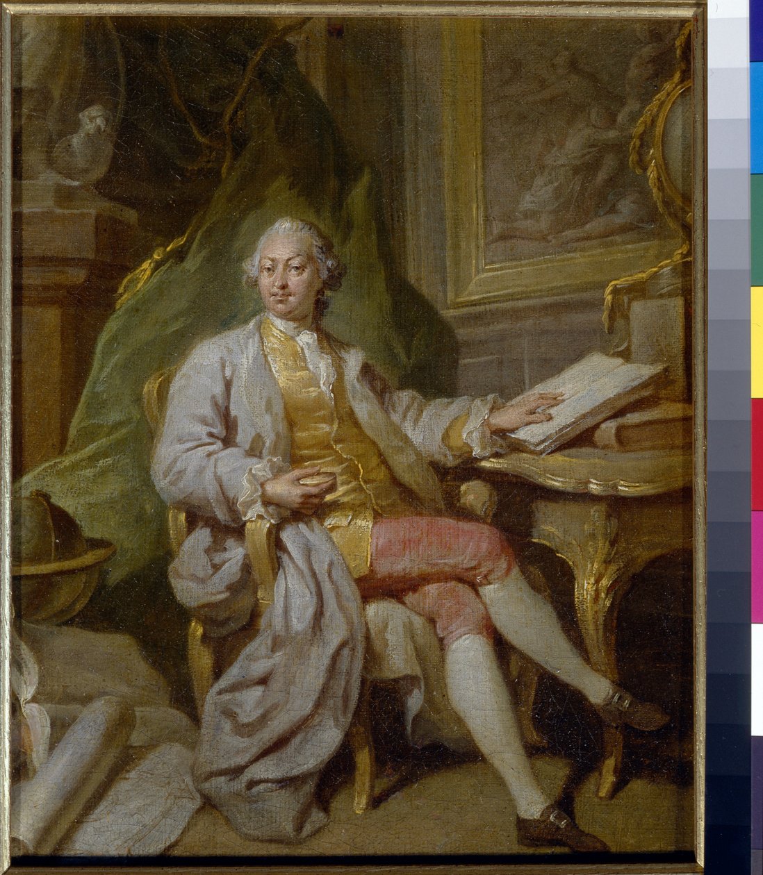 L Henningerin muotokuva - Anton Pavlovich Losenkon (1737-1773) maalaus, öljy kankaalle (31,5x26 cm), noin 1760 - (L Henningerin muotokuva, Anton Pavlovich Losenkon öljy kankaalle tekijältä Anton Pavlovich Losenko