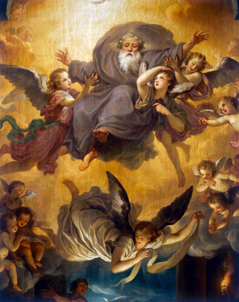 Paimenten palvonta Isäjumalan kanssa enkelien kunniassa, Anton Raphael Mengs, öljy kankaalle tekijältä Anton Raphael Mengs