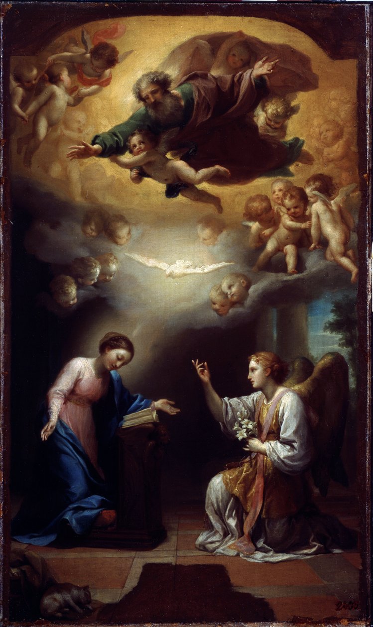 Ilmestys, n. 1767 (öljy kankaalle) tekijältä Anton Raphael Mengs