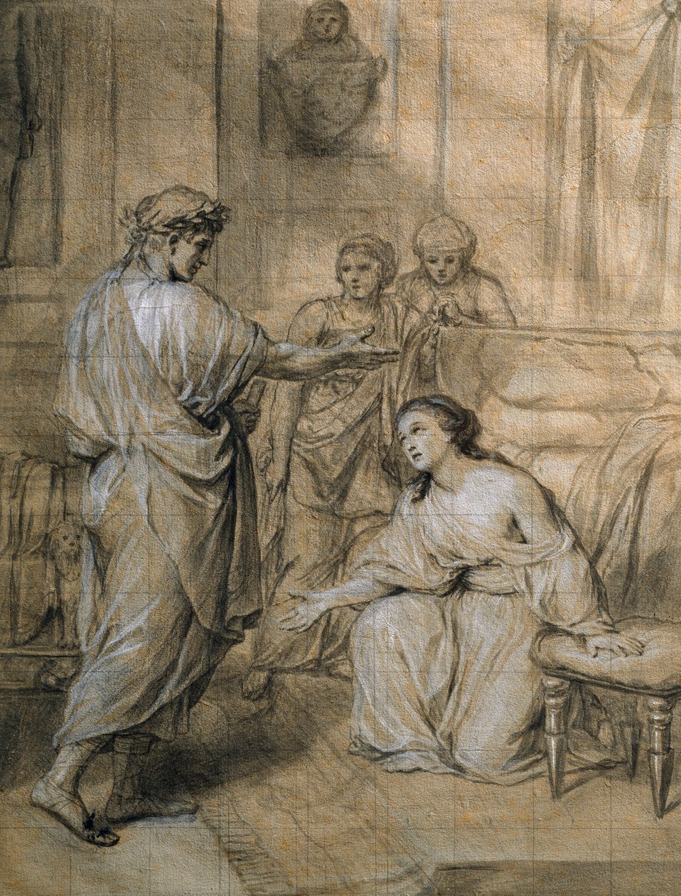 Augustus ja Kleopatra, kirjoittanut Anton Raphael Mengs tekijältä Anton Raphael Mengs