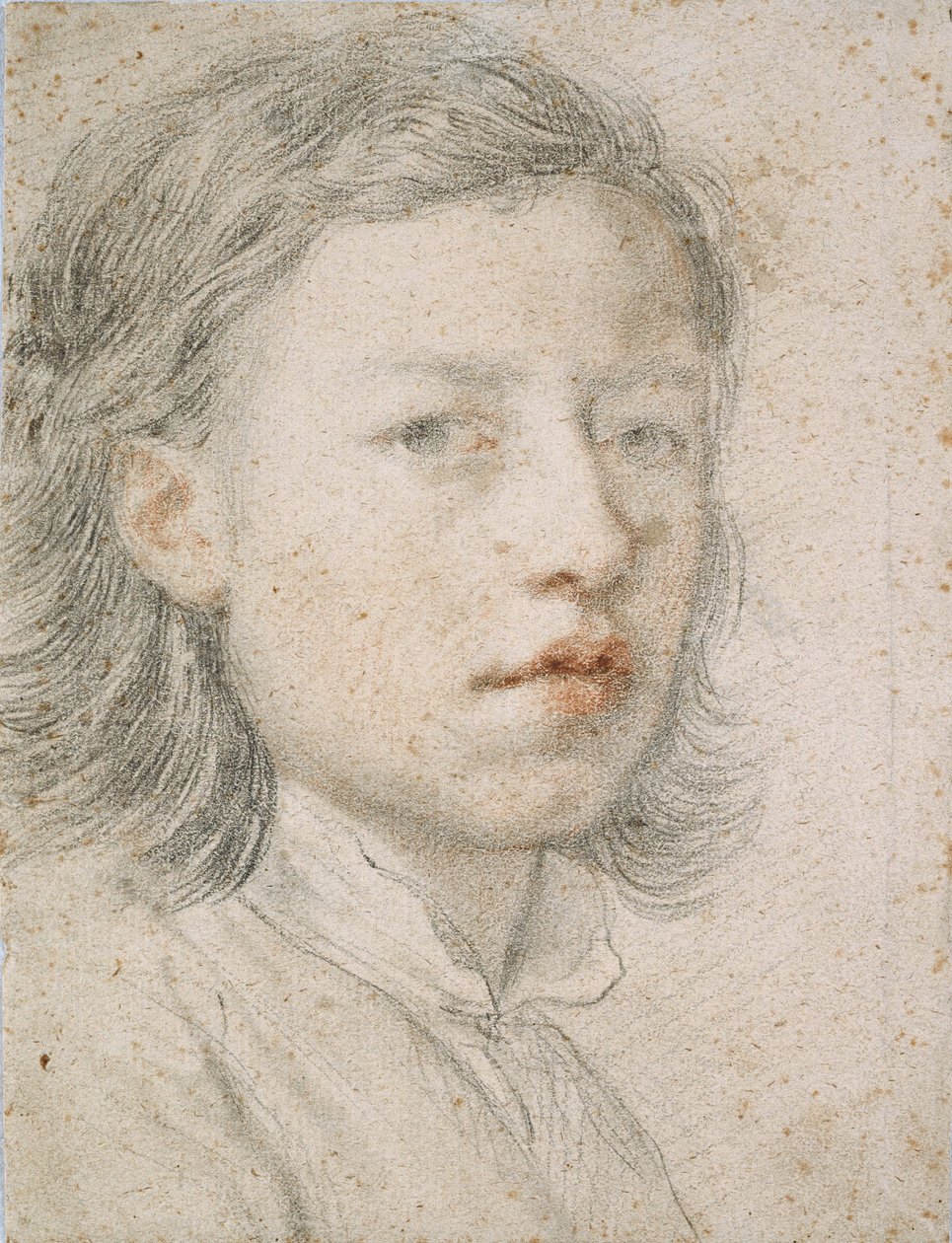 Omakuva - Anton Raphael Mengsin (1728-1779) työ, verta ja liitua paperille (26,1 x 20,2 cm) tekijältä Anton Raphael Mengs