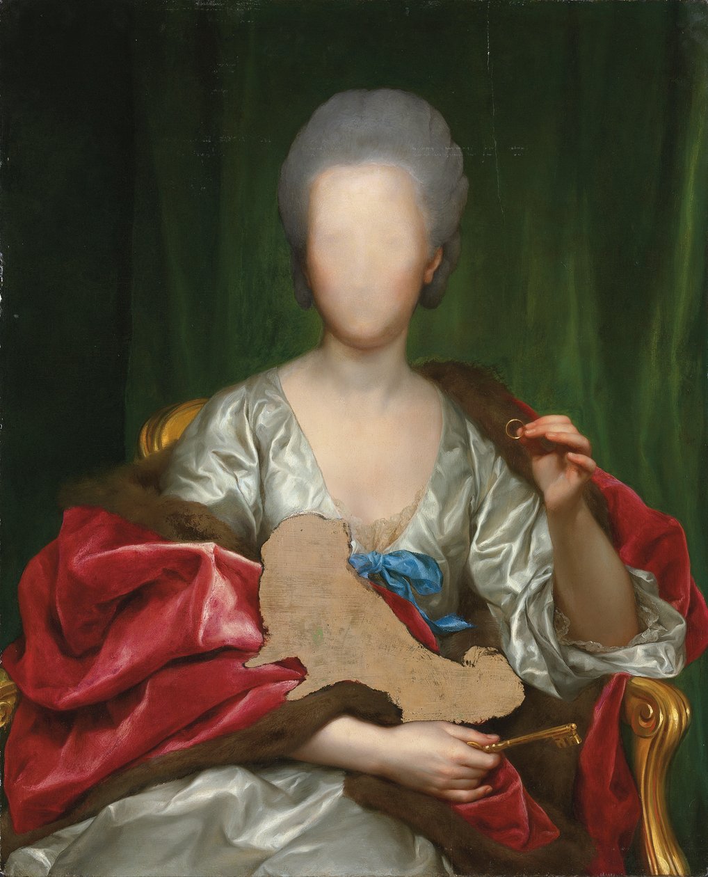 Mariana de Silva y Sarmiento (öljy paneelissa) tekijältä Anton Raphael Mengs