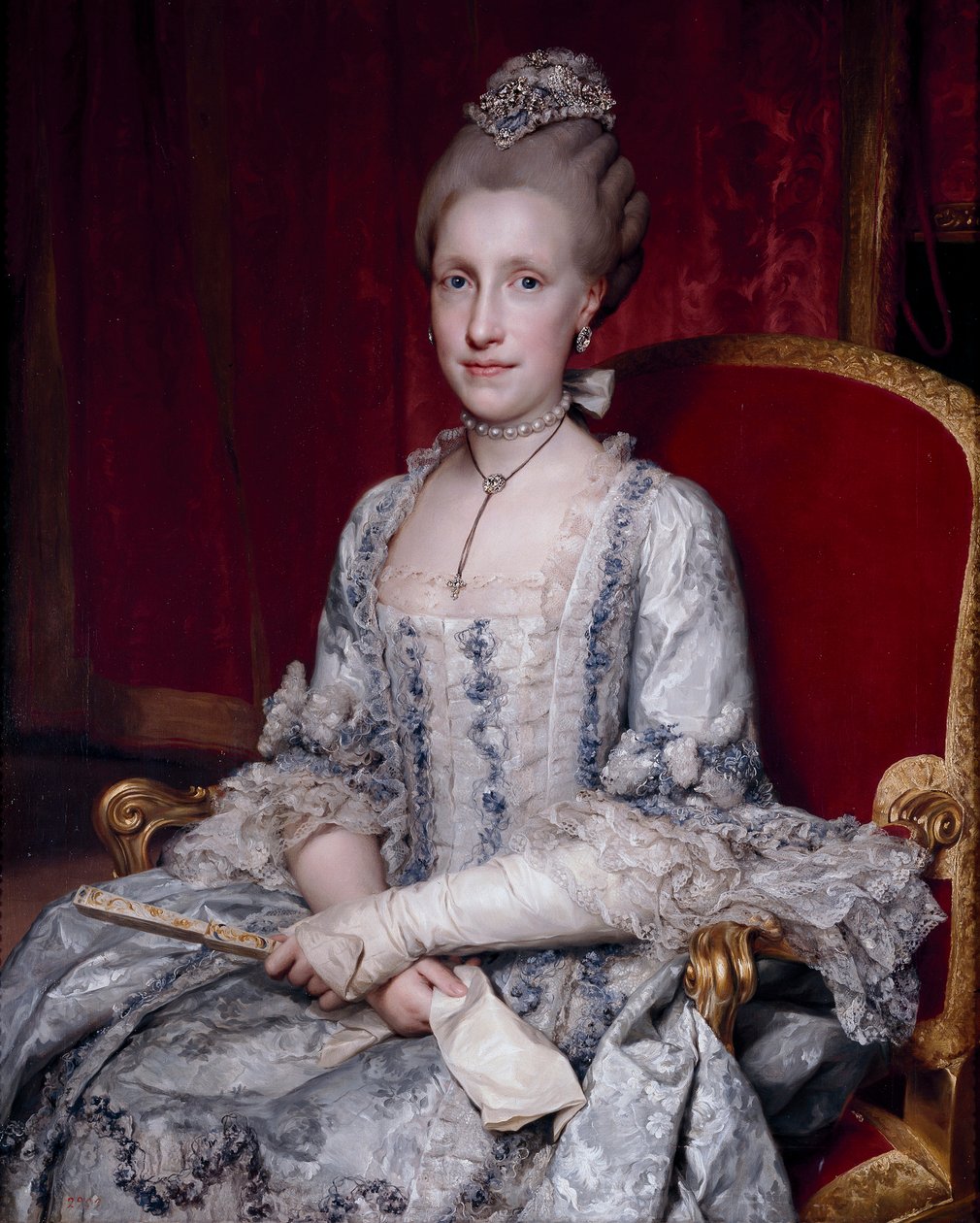 Maria Louise Espanjasta (1745-1792) (Marie Louise) - Muotokuva Espanjalaisen Maria Luisa-lapsesta (1745-1792), Pyhän Rooman keisarinna Mengs, Anton Raphael (1728-1779) tekijältä Anton Raphael Mengs