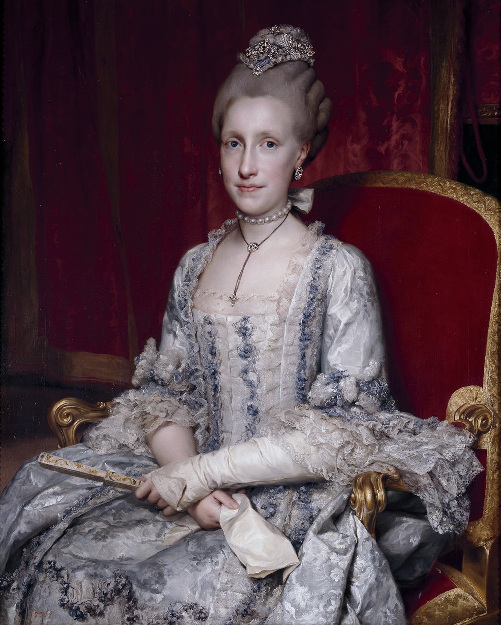 Espanjalaisen Infanta Maria Luisan muotokuva 1745-1792, Pyhän Rooman keisarinna, 1770 tekijältä Anton Raphael Mengs