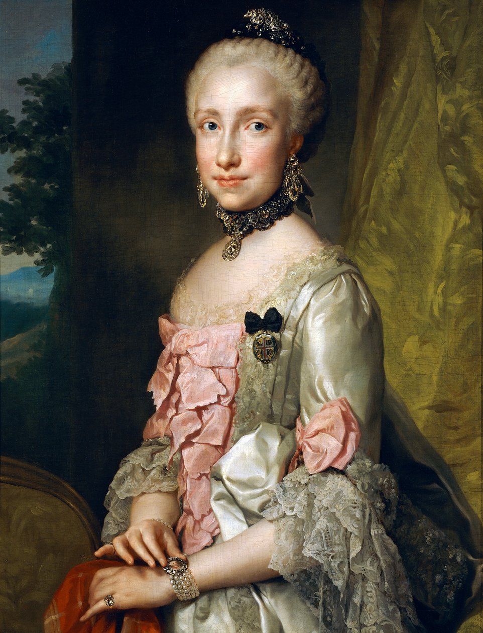 Muotokuva Maria Luisasta Bourbonista hänen kihlauksensa yhteydessä mennäkseen naimisiin, kirjoittanut Anton Raphael Mengs, noin 1764, öljy kankaalle tekijältä Anton Raphael Mengs