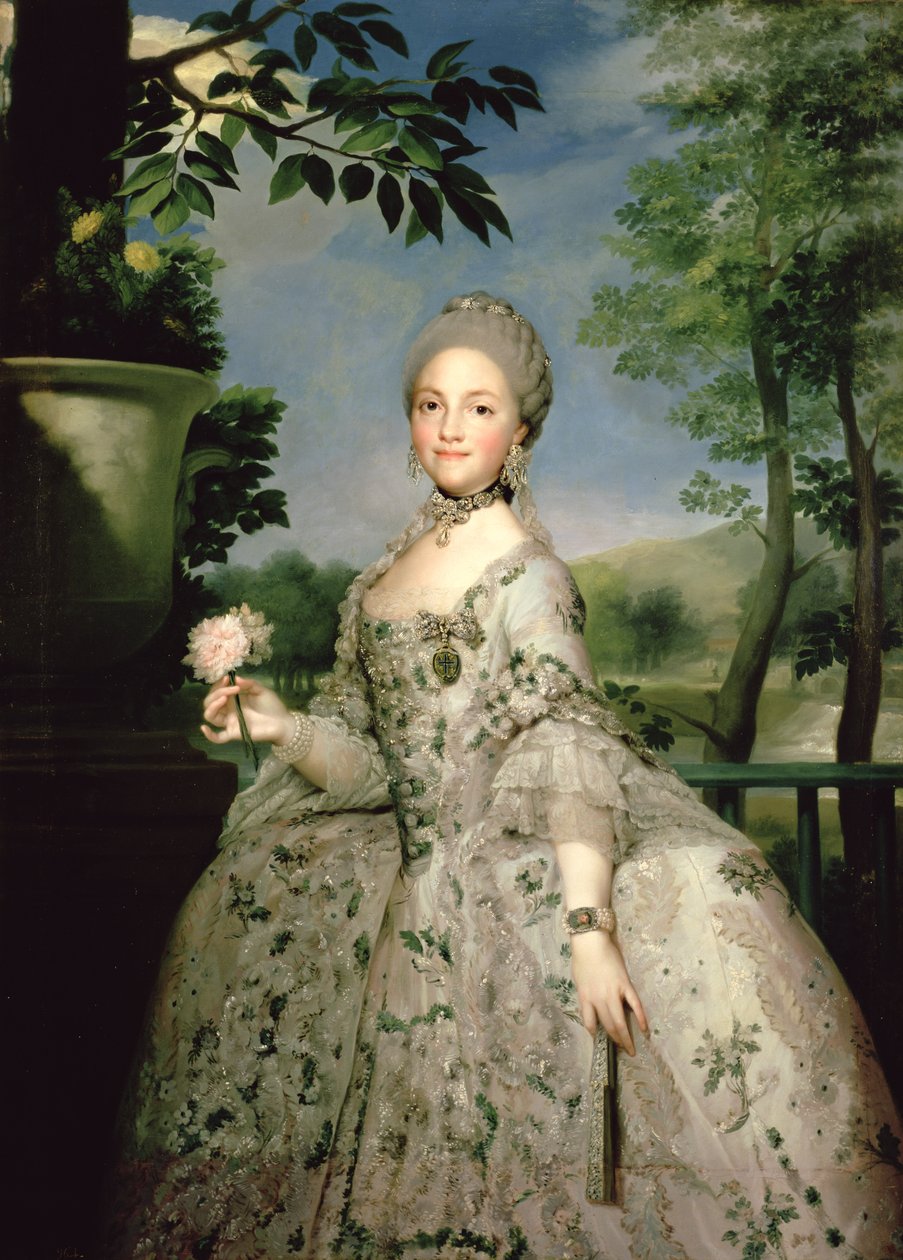 Marie-Louisen Bourbonin (1751-1819) muotokuva (öljy kankaalle) tekijältä Anton Raphael Mengs