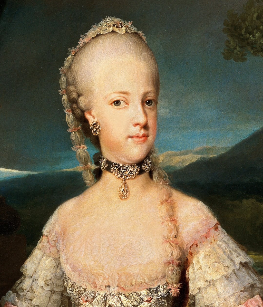 Itävallan Mary Carolinan muotokuva (Mary Carolina, Maria Carolina tekijältä Anton Raphael Mengs