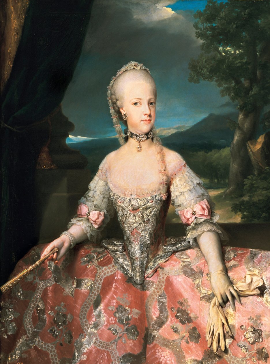 Itävallan Mary Carolinan muotokuva (Mary Carolina, Maria Carolina tekijältä Anton Raphael Mengs