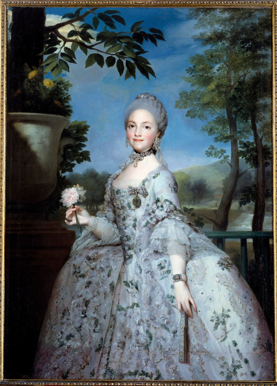 Muotokuva Mary Louisesta Parmasta, Asturian prinsessasta (1751-1819) Anton Raphael Mengin (1728-1779) maalaus (e.all.) 1700-luvun Madrid, Prado-museo tekijältä Anton Raphael Mengs