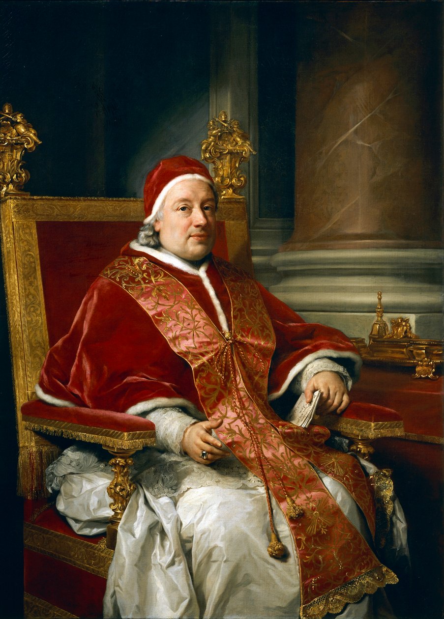 Paavi Clement xIII Rezzonicon muotokuva, kirjoittanut Anton Raphael Mengs tekijältä Anton Raphael Mengs
