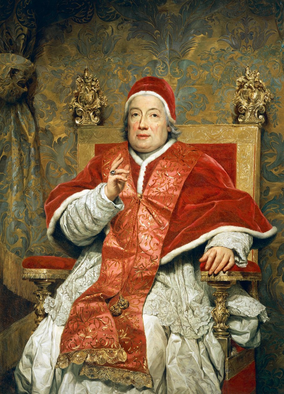 Paavi Clement XIII Rezzonicon muotokuva, Anton Raphael Mengs, öljy kankaalle tekijältä Anton Raphael Mengs