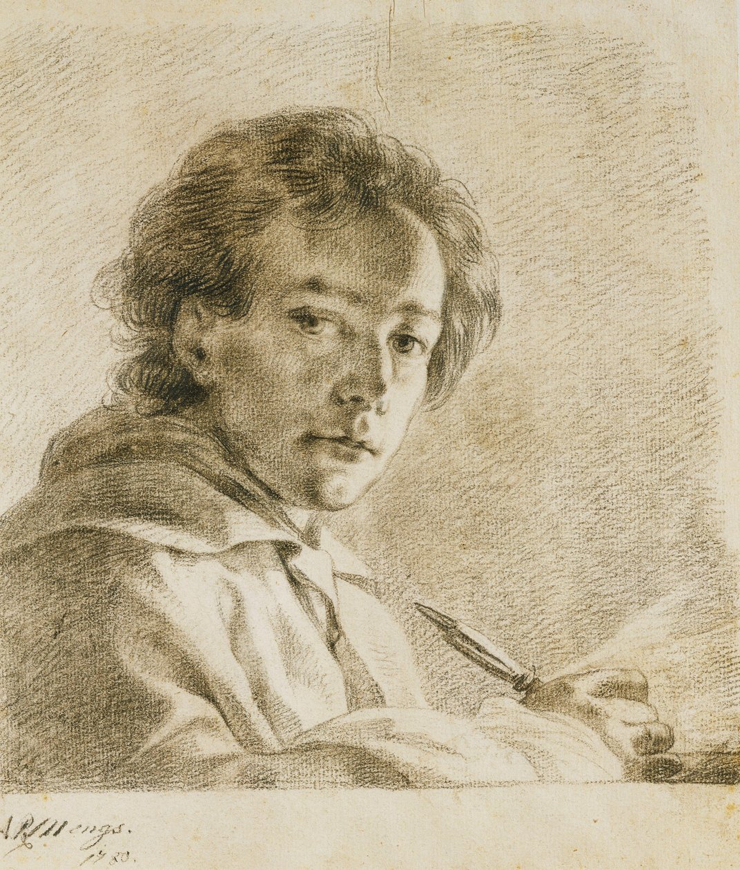 Taiteilijan muotokuva, 1750 tekijältä Anton Raphael Mengs