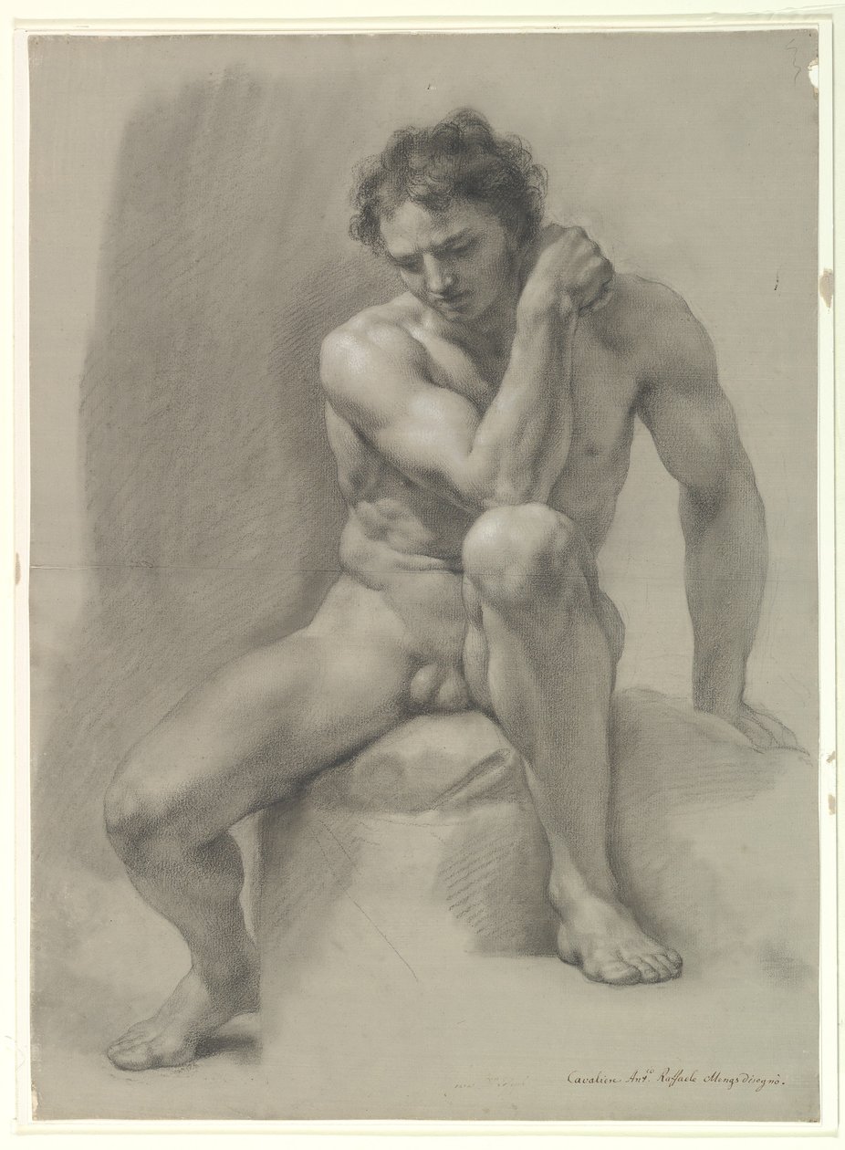Istuva miesalaston tekijältä Anton Raphael Mengs