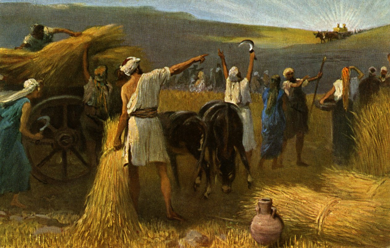Arkin paluu, Vanha testamentti (painettu) tekijältä Anton Robert (after) Leinweber