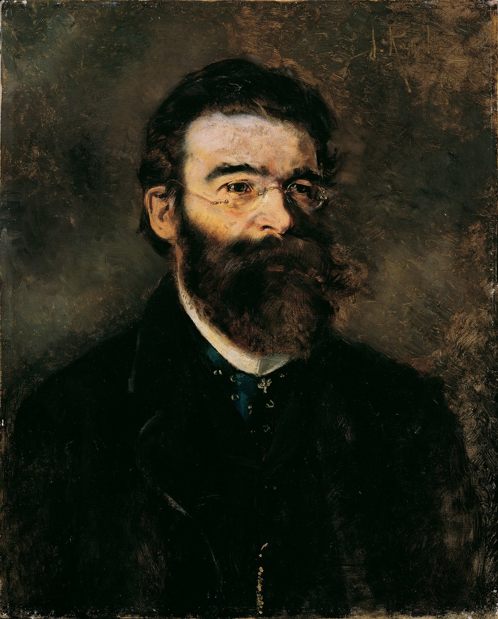 Sisätautilääkäri, professori Samuel Stern (?) tekijältä Anton Romako
