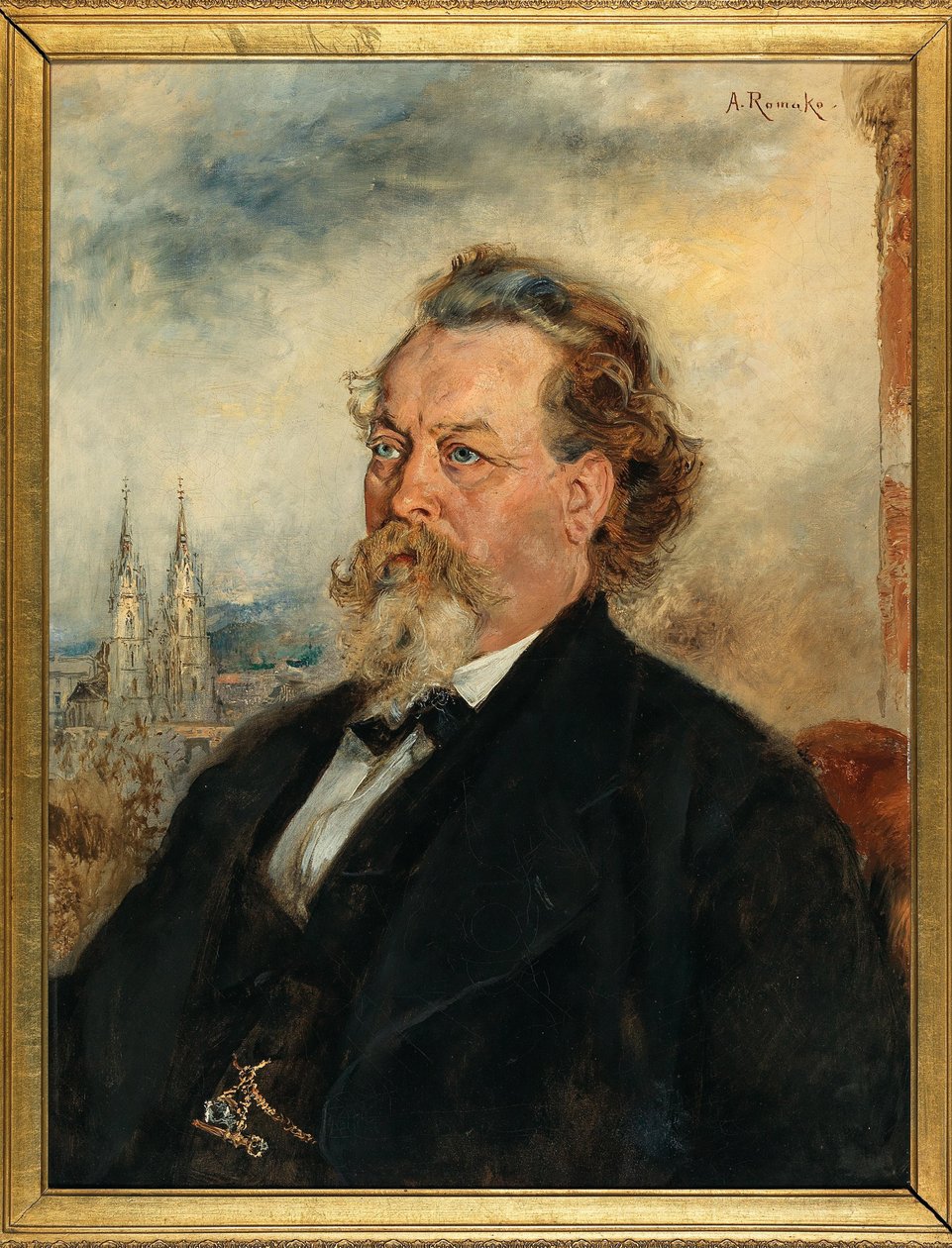 Arkkitehti Wilhelm Bücherin muotokuva 1824-1888. tekijältä Anton Romako