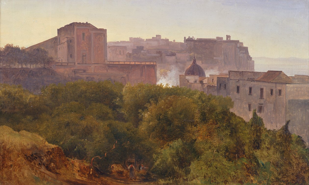 Francavilla Wood Chiatamonessa, n. 1824 (öljy kankaalle) tekijältä Anton Sminck Pitloo