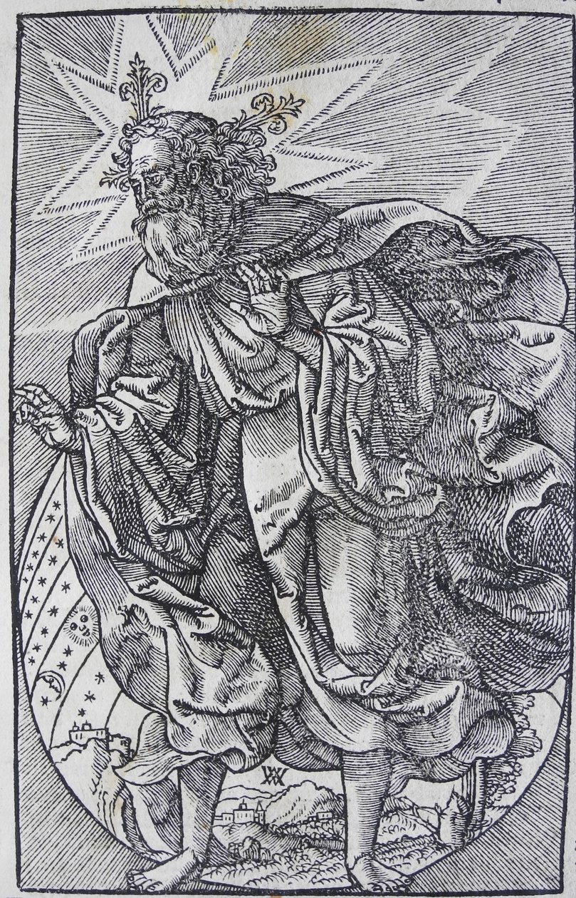 Maailman luominen, Wormsin Raamatusta, 1529. tekijältä Anton Woensam