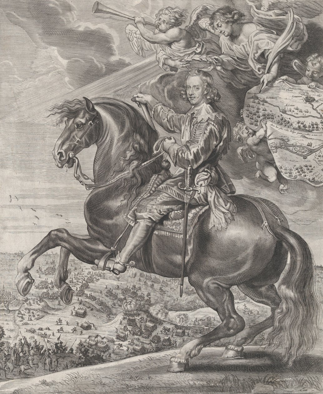 Itävallan Cardinal-Infante Ferdinandin muotokuva hevosen selässä, n. 1630-54. tekijältä Anton van der Does