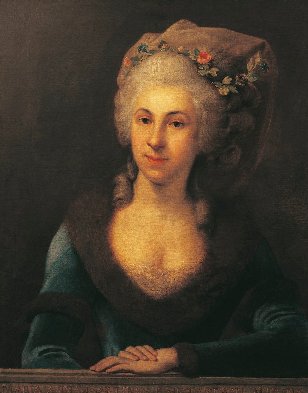 Itävalta, Wien, Marianne von Martinesin muotokuva laulaja ja säveltäjä, Franz Joseph Haydnin oppilas tekijältä Anton von Maron