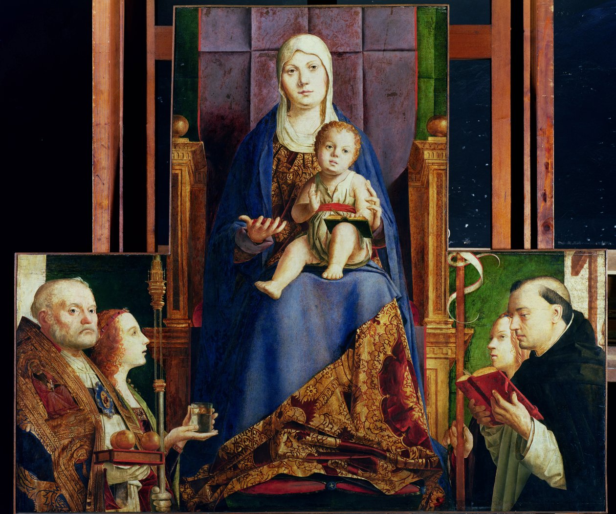 Madonna Pyhän Nikolauksen Barilaisen kanssa tekijältä Antonello da Messina