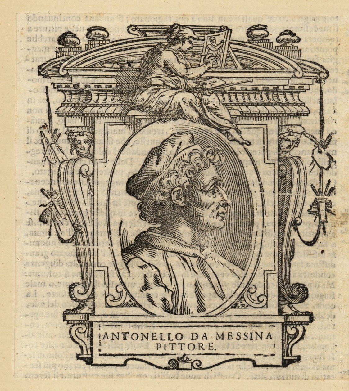 Anthony Messinalaisen, italialaisen taidemaalarin Messinasta, Sisiliasta, italialaisen renessanssin muotokuva, noin 1430-1479 tekijältä Antonello da (after) Messina