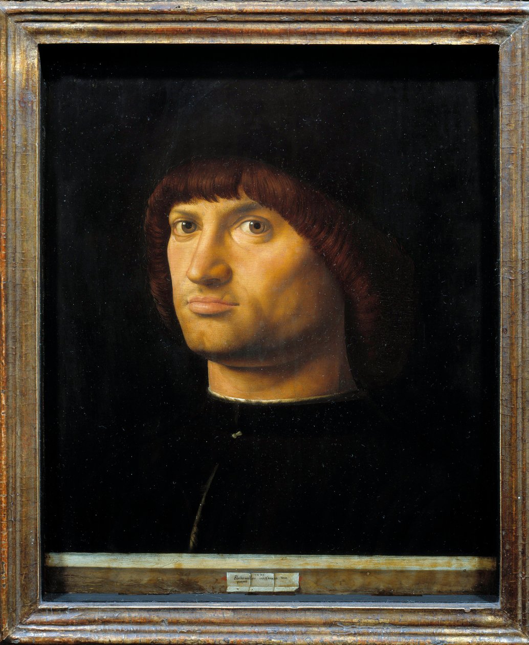 Muotokuva miehestä nimeltä Condottiere”””” Antonello da Messinan maalaus tekijältä Antonello da Messina
