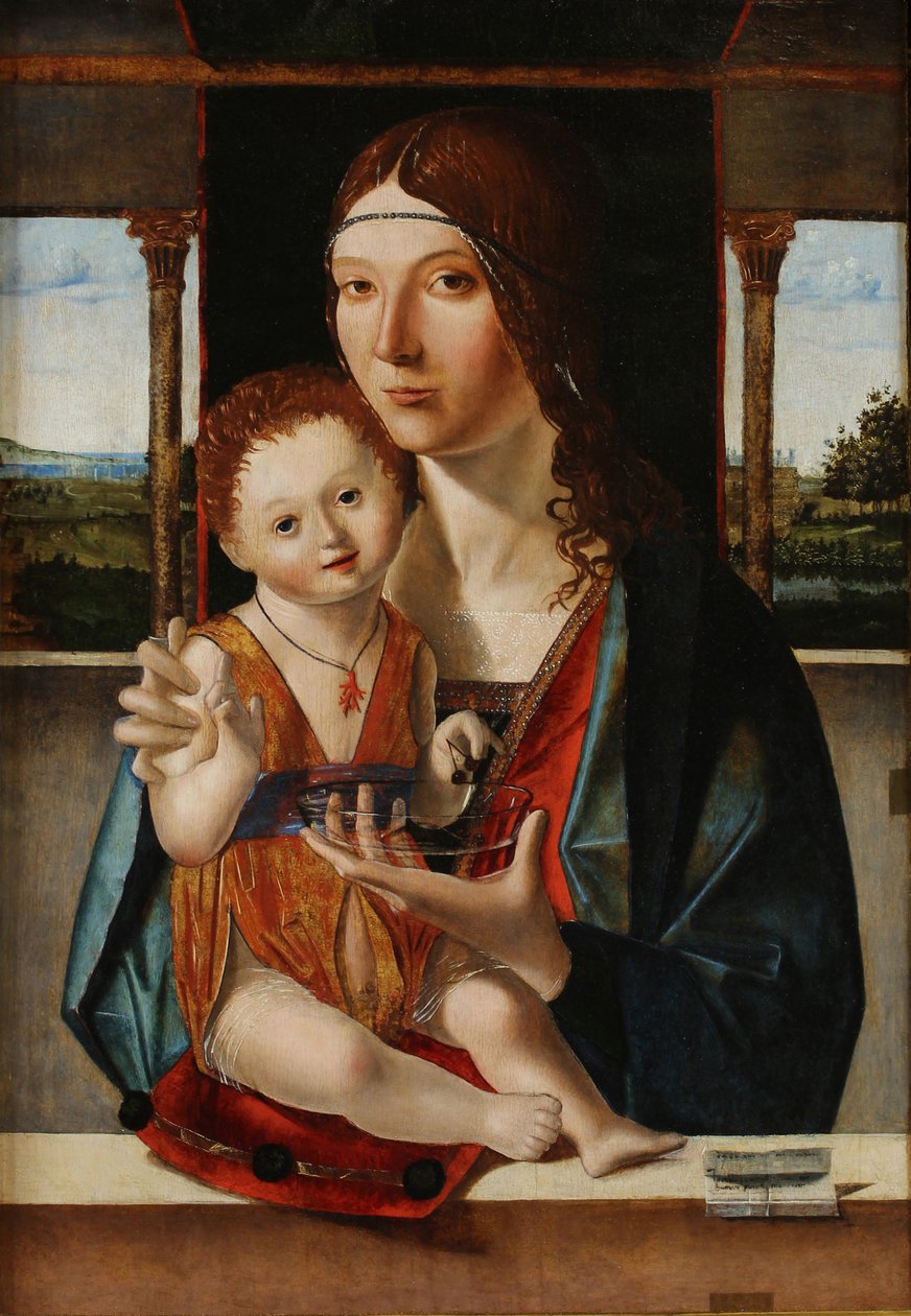 Neitsyt ja lapsi, 1480. tekijältä Antonello da Messina