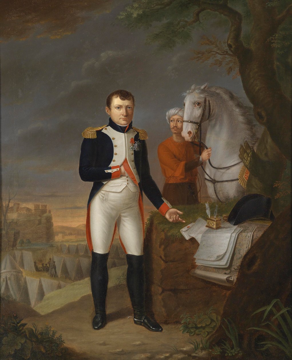 Napoleon in Nacht nach der Schlacht von Ebelsberg, 3.-4. Toukokuuta 1809 tekijältä Antoni Jan Blank