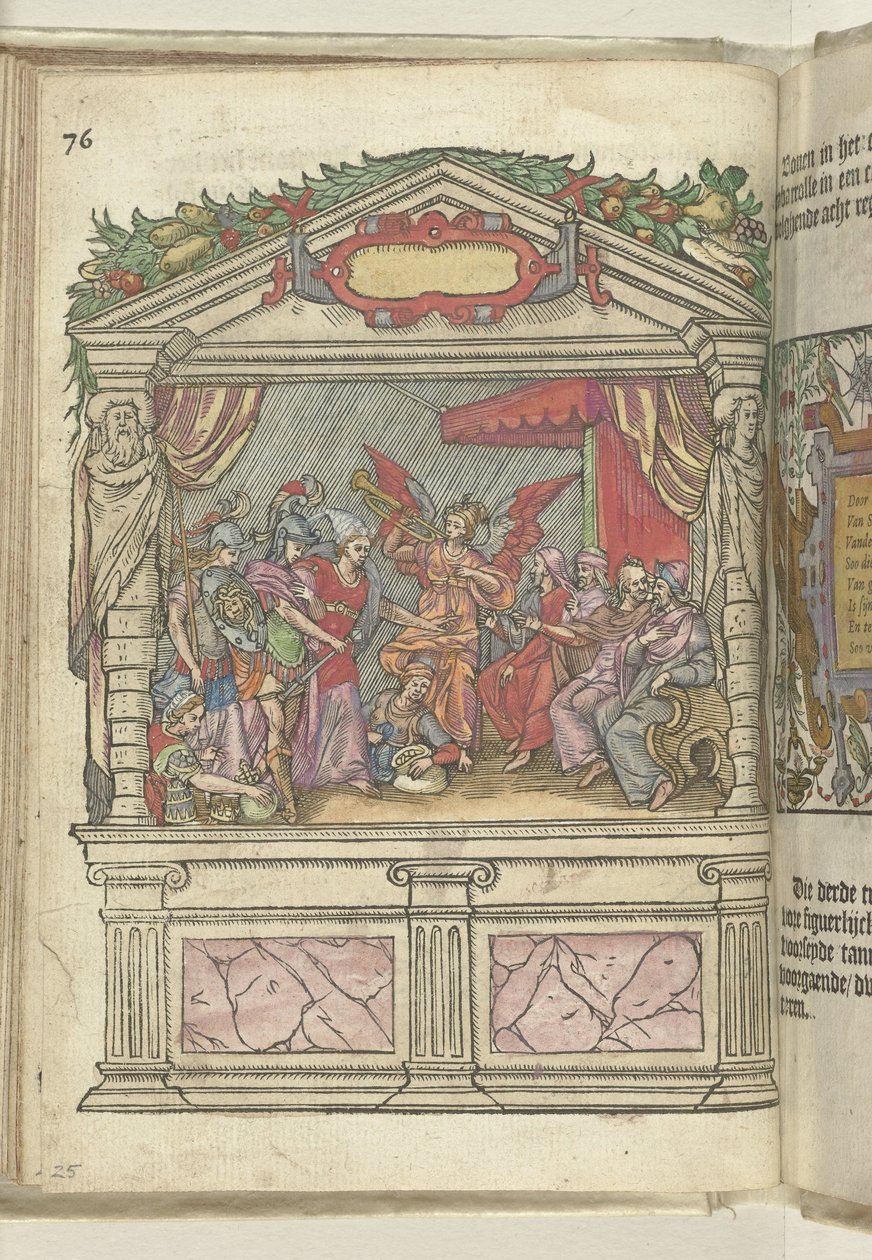Lavastus allegorisella esityksellä Grote Marktissa, 1578 tekijältä Antoni van Leest