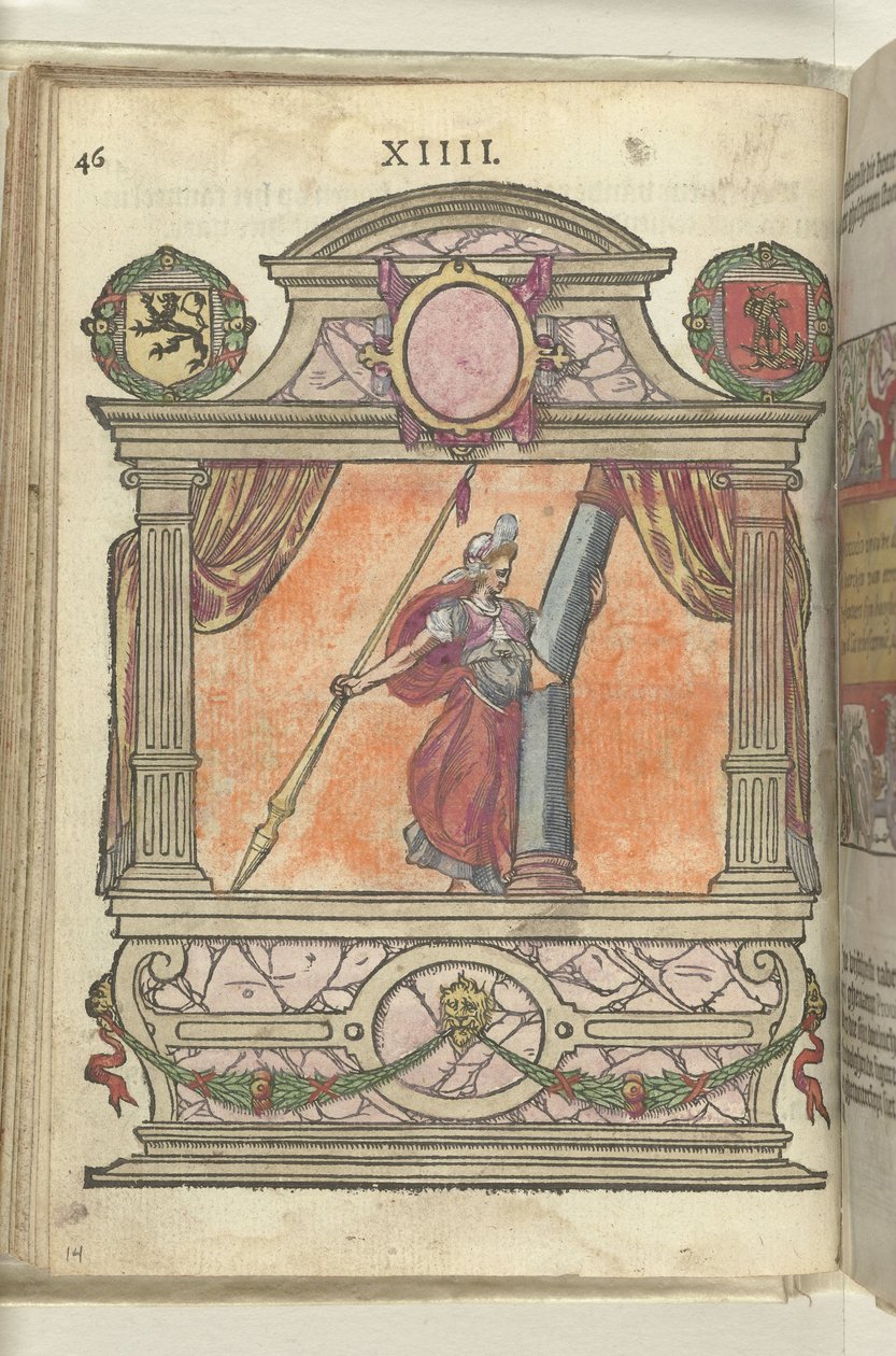 Kohtaus Voiman personifikaatiosta (Fortitudo), 1578 tekijältä Antoni van Leest