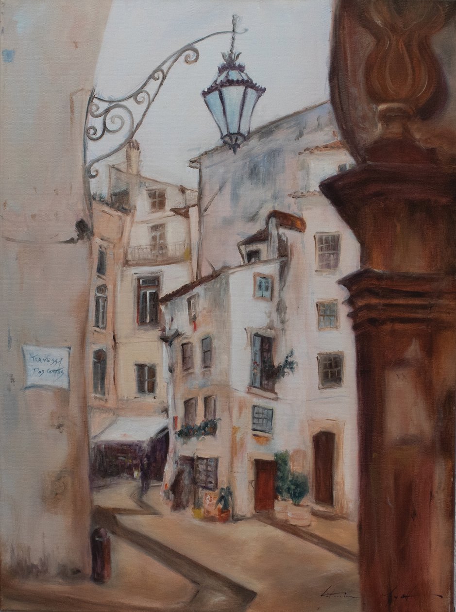 Coimbra, Portugali, 2015 (öljy kankaalle) tekijältä Antonia Myatt