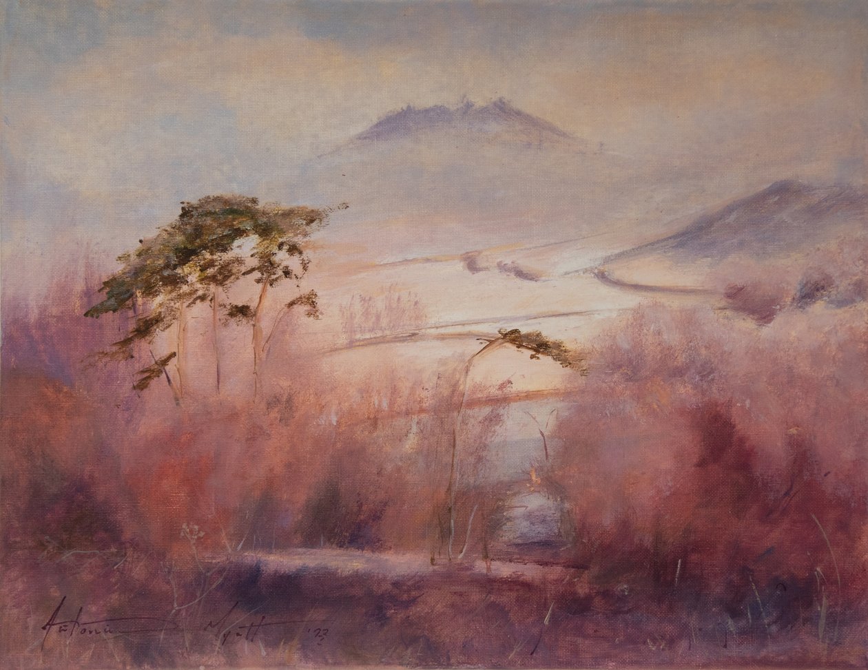 Frozen Valley, Somerset, 2023 (öljy kankaalle) tekijältä Antonia Myatt