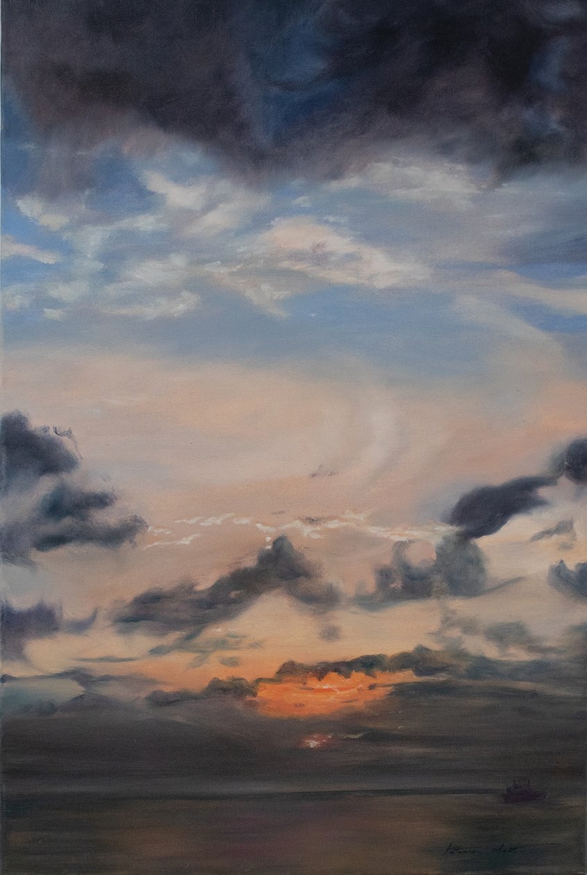 Lohipilvet, 2011 (öljy kankaalle) tekijältä Antonia Myatt