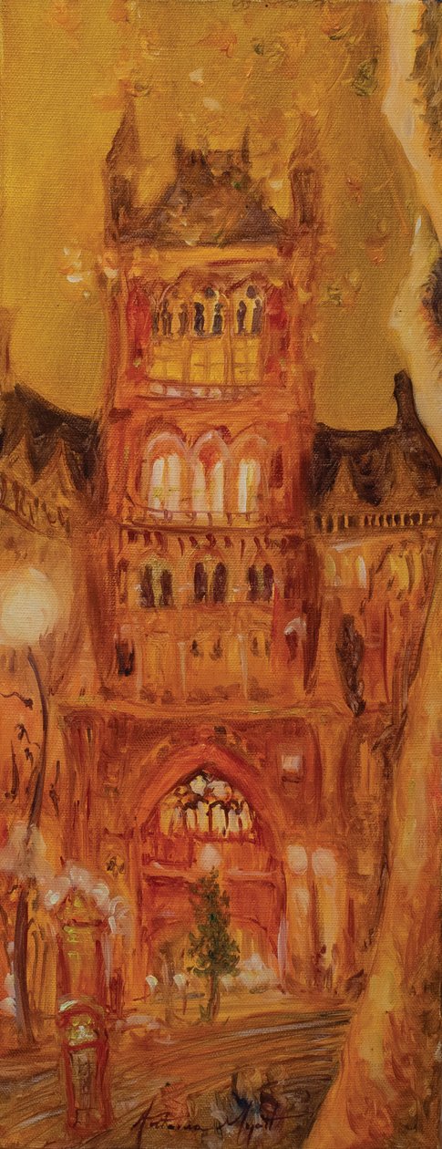 St Pancrasin asema, 2014 (öljy kankaalle) tekijältä Antonia Myatt
