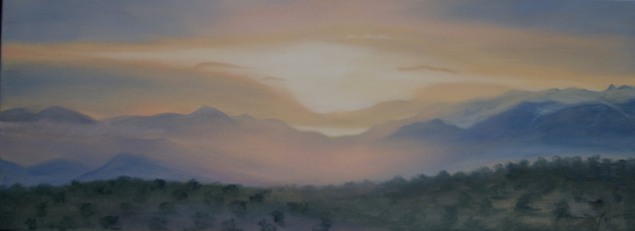 Auringonnousu Sierra Nevadan yllä, 2014 tekijältä Antonia Myatt