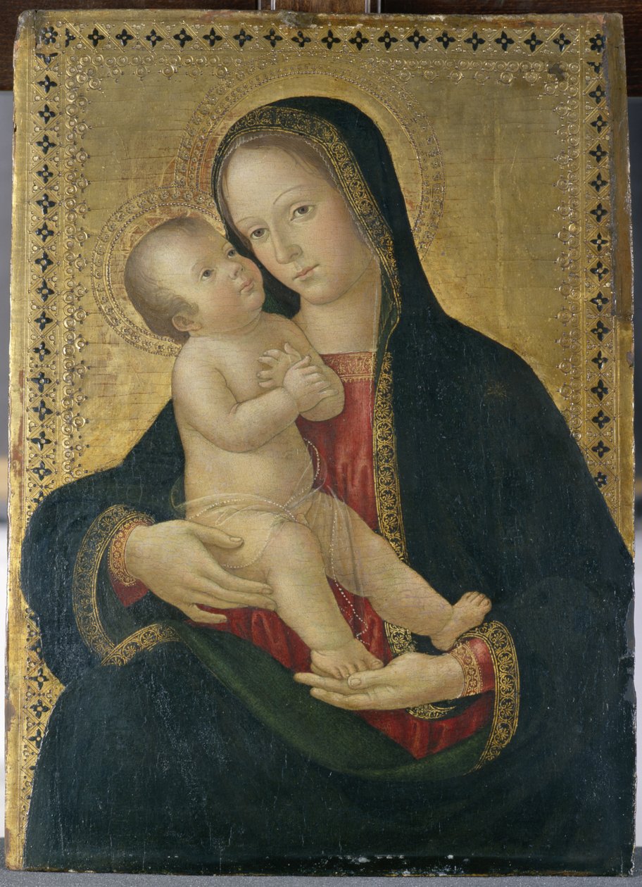 Madonna ja lapsi, n. 1480-85 (tempera poppelipuulla) tekijältä Antoniazzo Romano