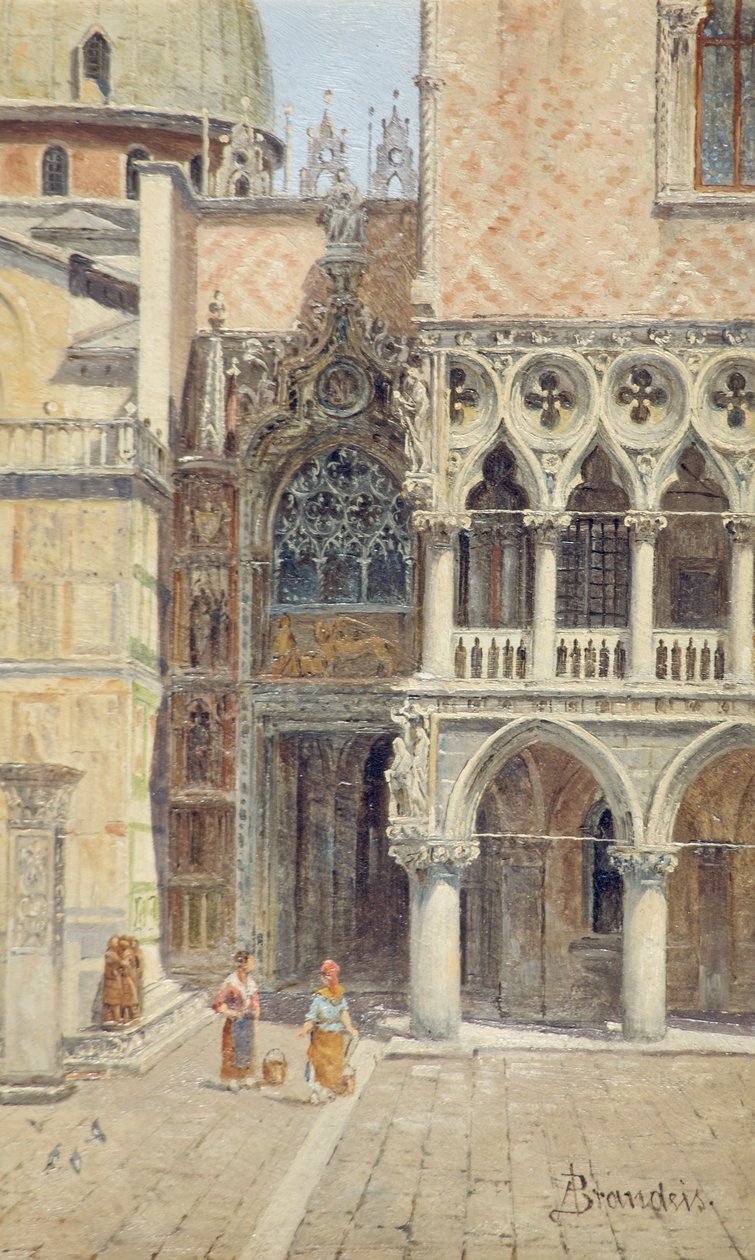 Ducal Palace Door, Venetsia, Italia, noin 1895-1920 tekijältä Antonietta Brandeis