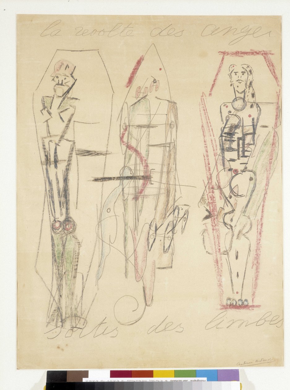 Limbosta nousevien enkelien kapina. Antonin Artaudin (1896-1948) piirros. tekijältä Antonin Artaud