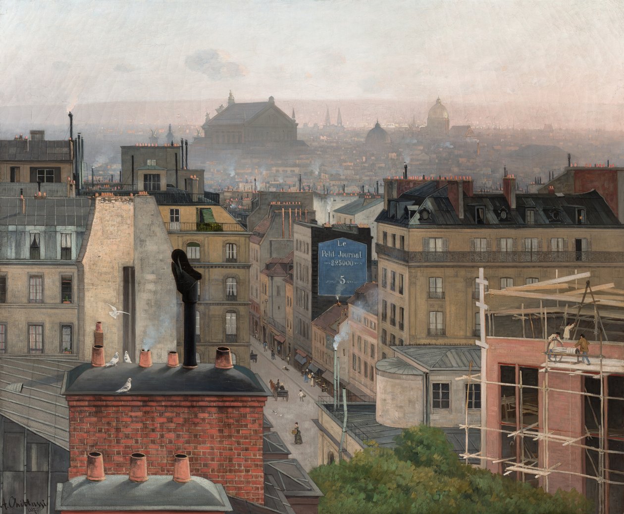 Pariisi nähtynä Montmartresta, 1887 tekijältä Antonin Chittussi