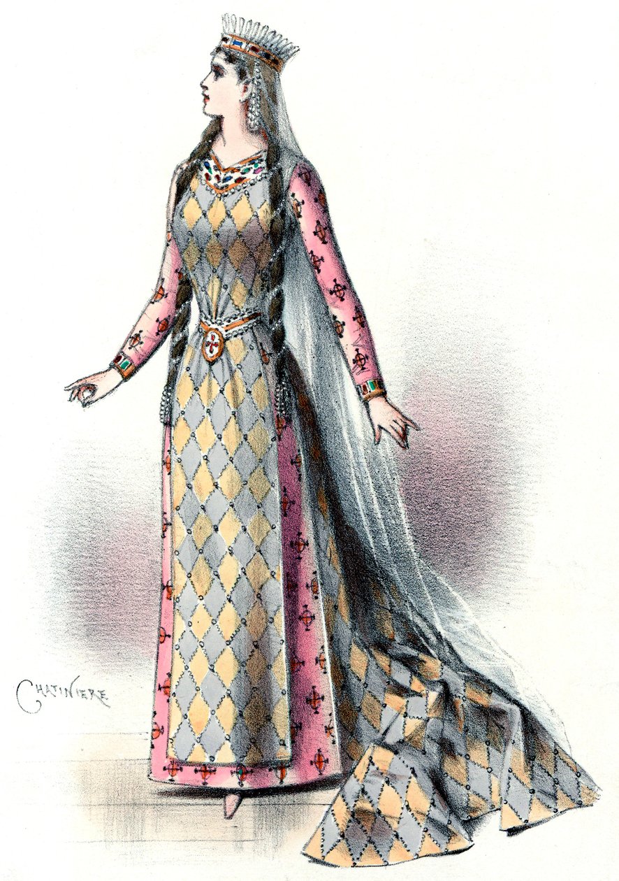 Massenet - Esclarmonde - Sibyl Sanderson, Esclarmonden rooli, 1. näytöksen 2. kohtaus - Antonin-Marie Chatinière, 1889 tekijältä Antonin Marie Chatiniere