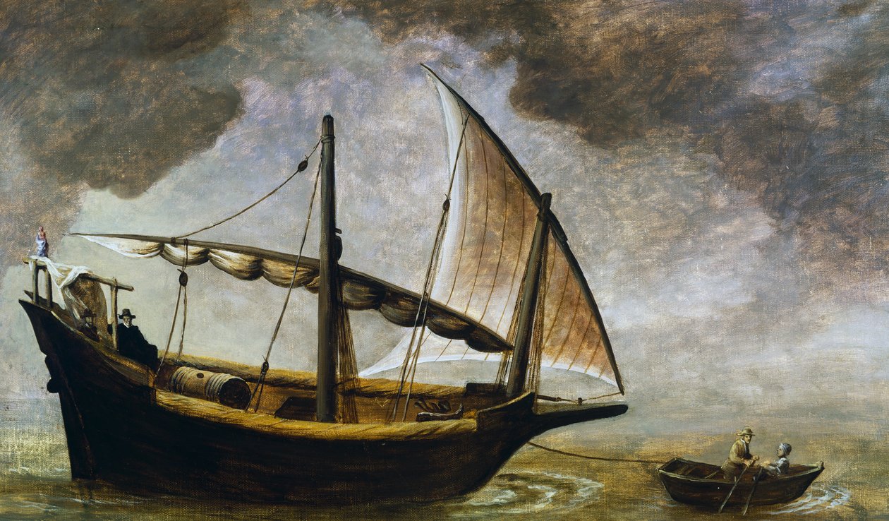 Genovalainen viinilaiva 1600-luvulta, 20. (maalaus) tekijältä Antonino Traverso