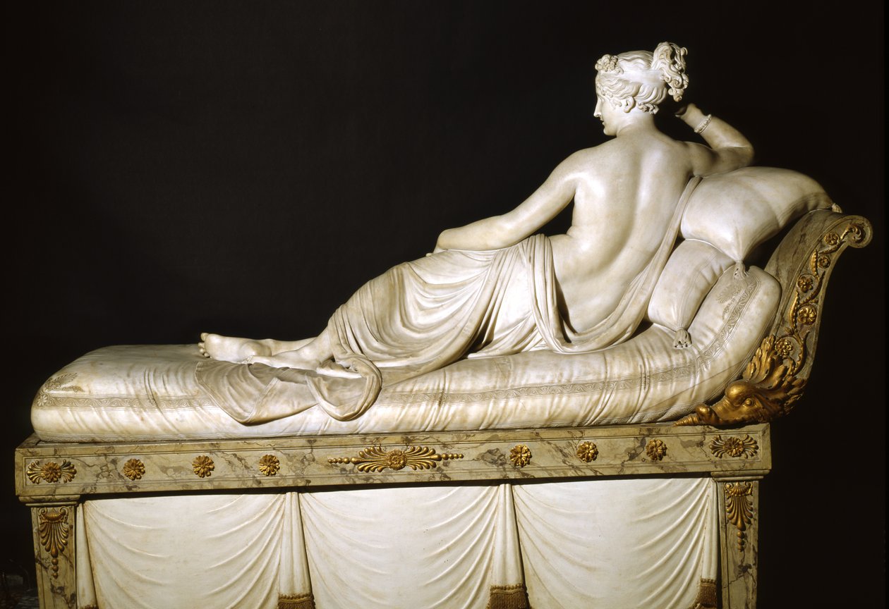 Pauline Bonaparte Venus Triumphantina, n. 1805-1808 (marmori) tekijältä Antonio Canova