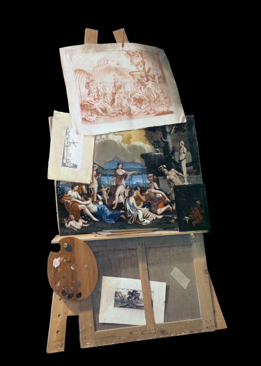 Maalarin maalausteline, 1686 tekijältä Antonio Forbera