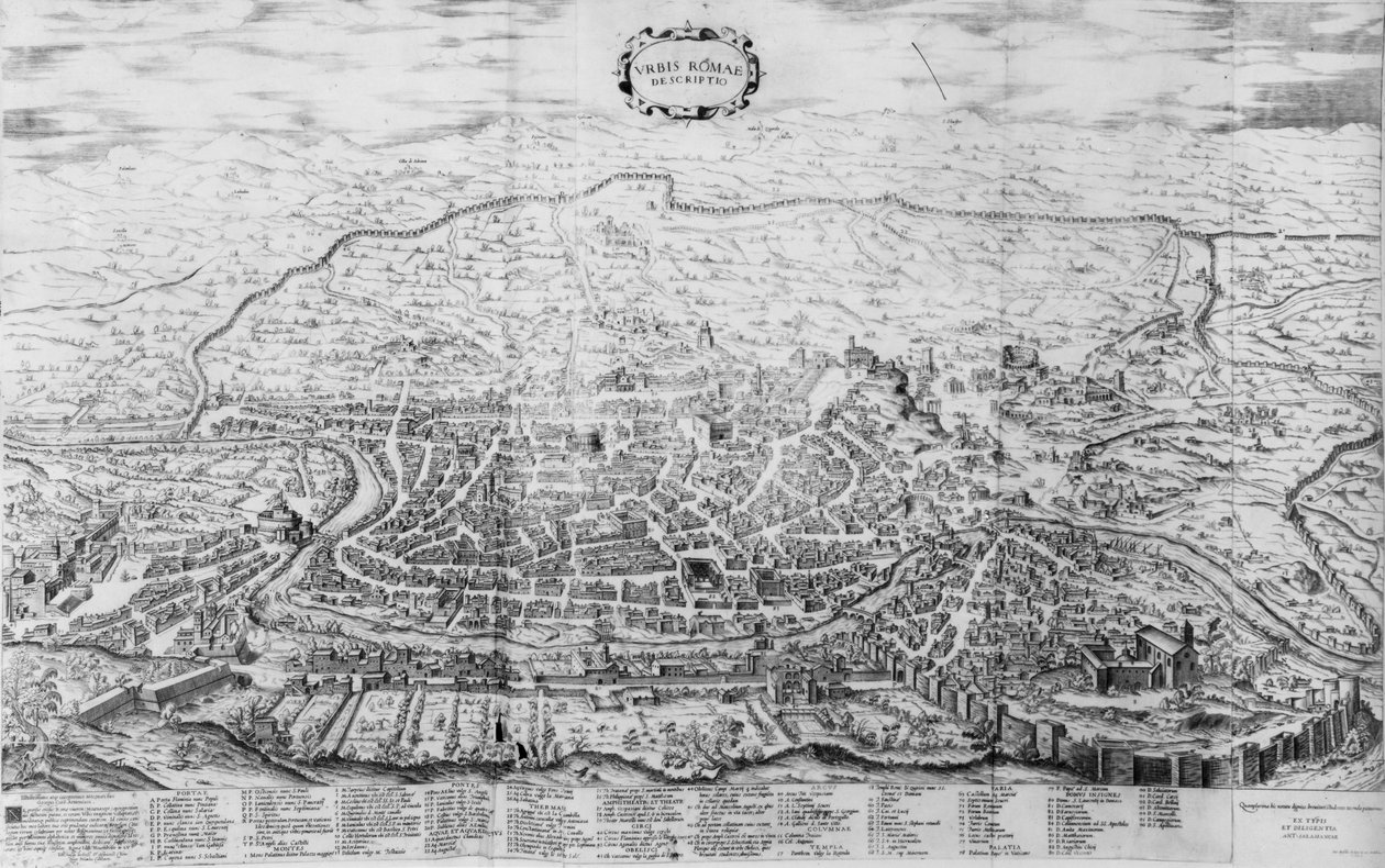 Rooman kartta vuonna 1562 julkaistusta Speculum Romanae Magnificentiaesta tekijältä Antonio Lafreri