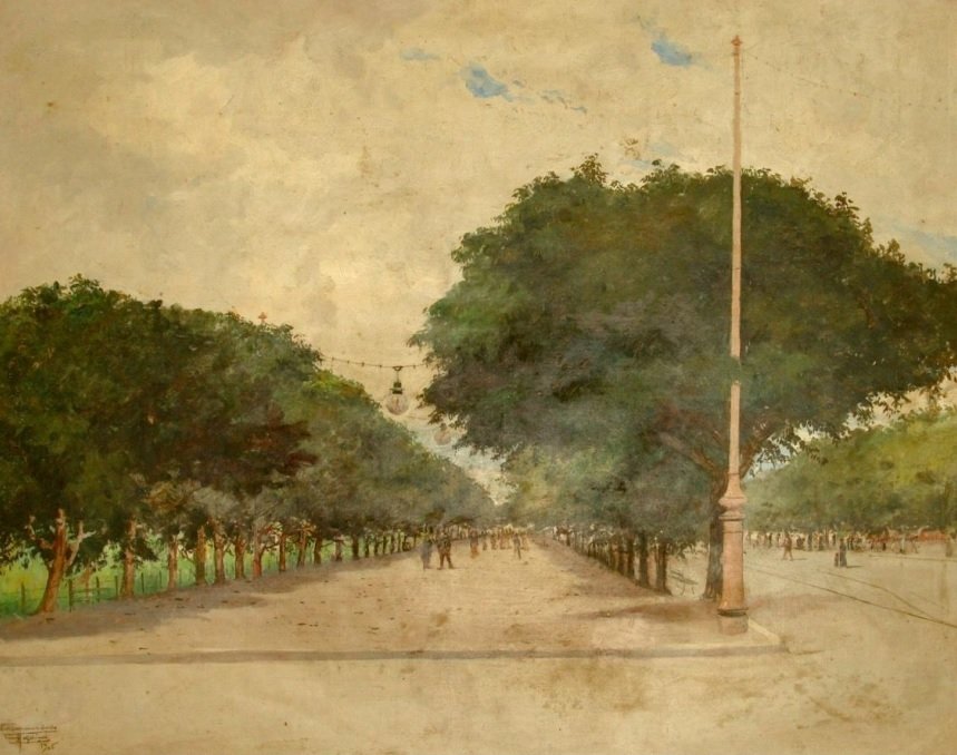 Calcada do Largo da Polvora tekijältä Antonio Parreiras