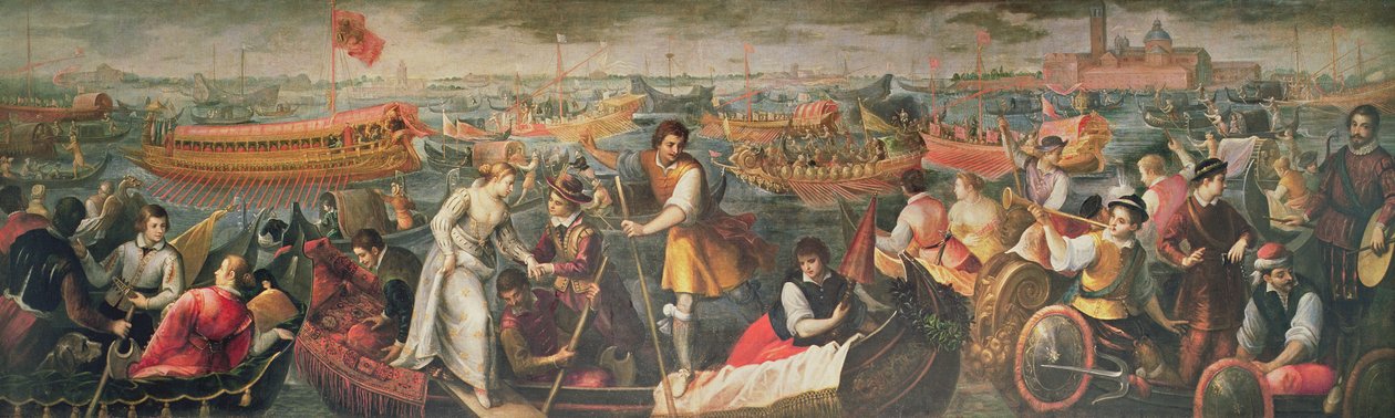 Catarino Cornaron maihinnousu Venetsiassa vuonna 1489 tekijältä Antonio Vassilacchi