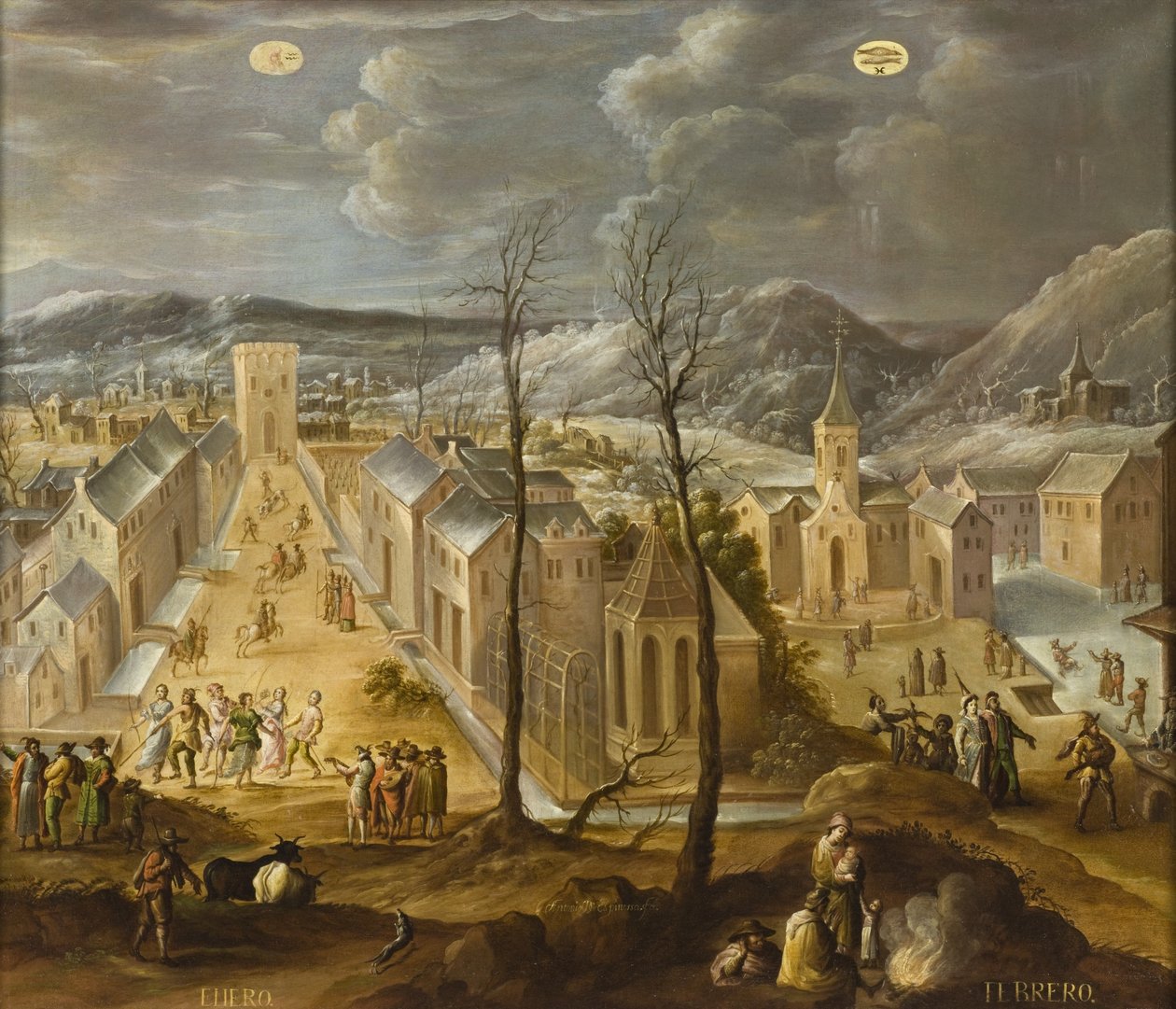 Tammi- ja helmikuussa Los doce meses del añosta (Vuoden kaksitoista kuukautta), 1650-99 tekijältä Antonio de Espinosa